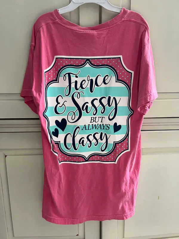 Comfort Colors Cheer T-shirt Pink Small - Image 2