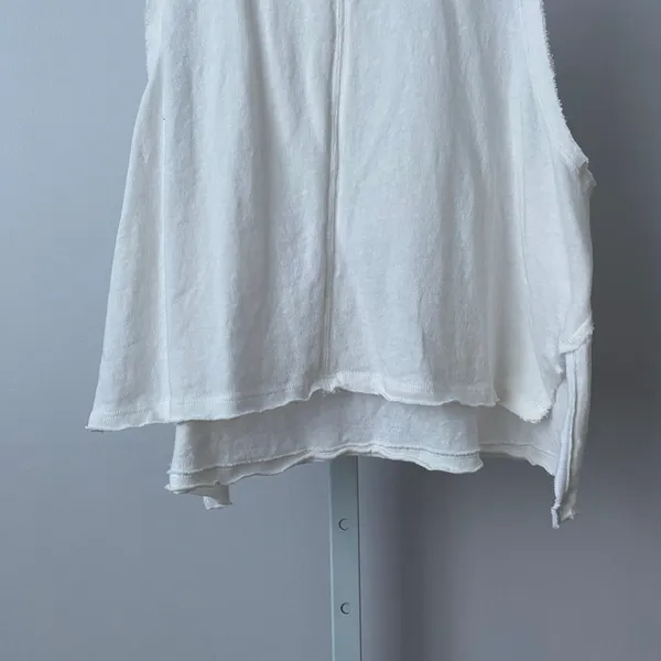 FP Movement Cotton Sporty Chic Relaxed Yoga Layering Tank Top XS White - Image 3