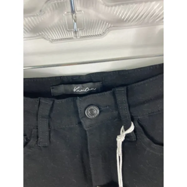 NWT KanCan Raw Hem Jean Shorts Black Size 23 / 0 - Image 3