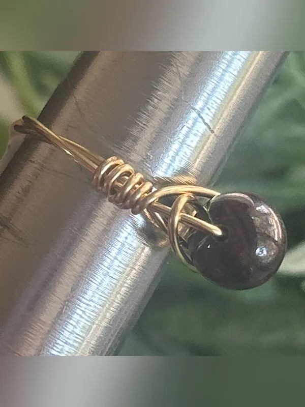 Handmade 💍 Handcrafted Garnet Wire Wrapped Crystal Ring size 6 - Image 2
