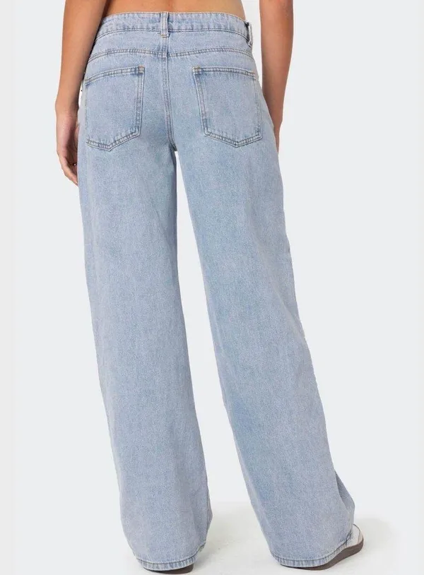 Edikted Low Rose Raelynn Jeans - Image 3