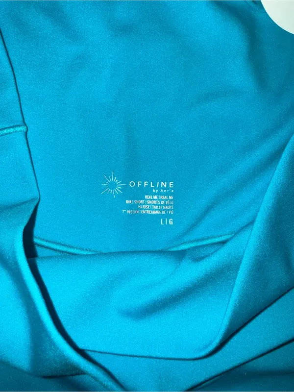 aerie Bright Turquoise High-Rise Bike Shorts - Image 2