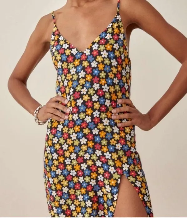 Reformation Marlowe Mini Dress in Danica - Image 3