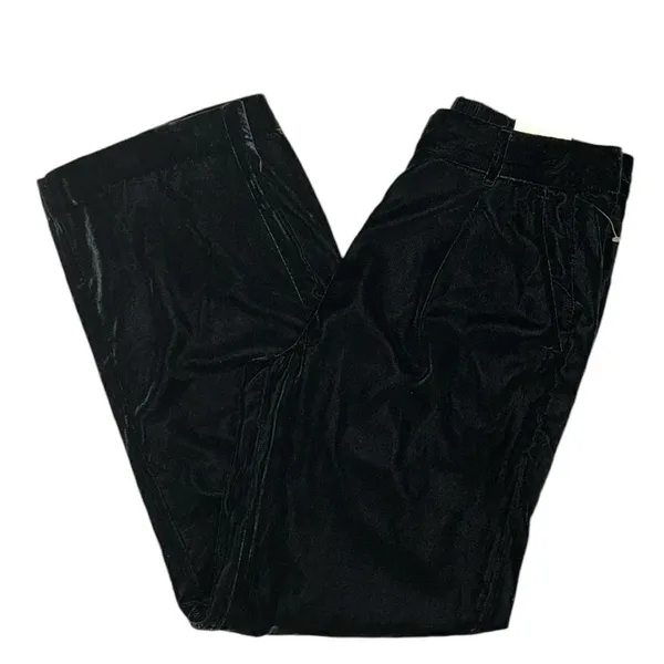 Old Navy Black Extra High Rise Velvet Wide Leg Pants(Size Small) - Image 5