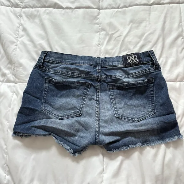 Vintage 90s Y2K Denim Micro Mini‎ Shorts Size 10 Preppy Girlie Baddie Grunge - Image 6