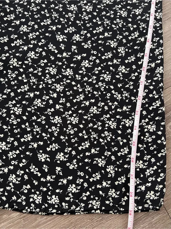 TRIXXI Black Floral Wide Leg Jumpsuit Puff Sleeve Smocked Back S - Image 15
