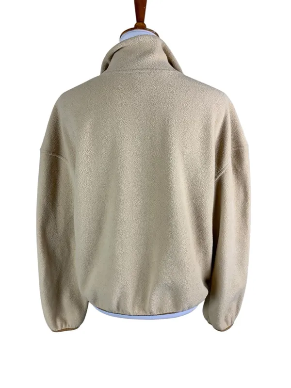 Stoic Tan Fleece Pullover Jacket Snap Neck Cozy‎ Outdoor Casual Warm Medium - Image 3