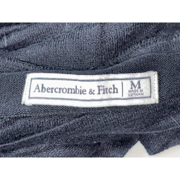 Abercrombie & Fitch Black Sheer Long Sleeve Mock Neck Turtleneck Sweater Size M - Image 3