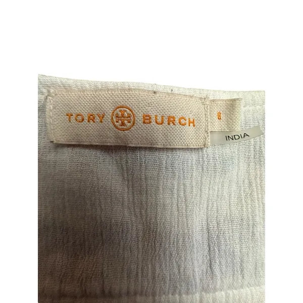 Tory Burch Size 8 Embroidered White Alexandria Skirt Women’s Beaded‎ #E13-5 - Image 6