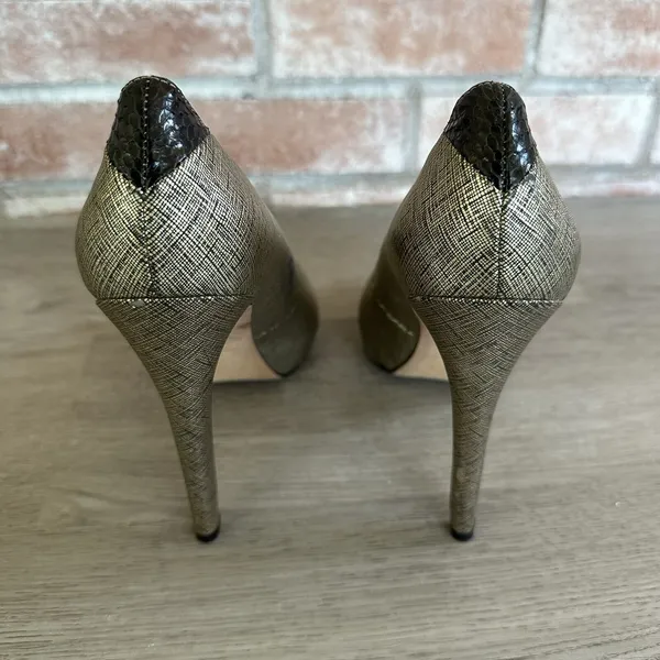 Sam Edelman Yasmine Pumps Heels Gold / Black Size 7.5 - Image 3