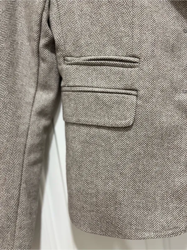 Banana Republic Women's Herringbone Blazer - Light Brown Tweed Herringbone - Image 5