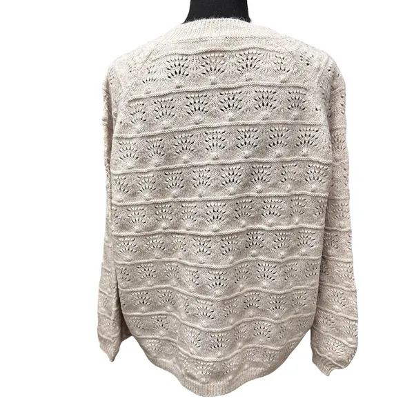 World Market Crew Neck Balloon Sleeve Knit Sweater Women's Size S/M Boho Peasant - Image 5