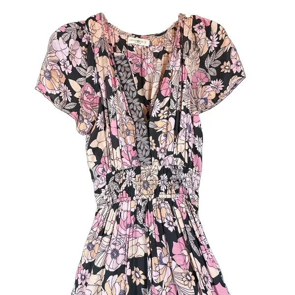 Natural Life Bella Maxi Dress Small Pink Floral Boho Festival Hippie Pockets - Image 11