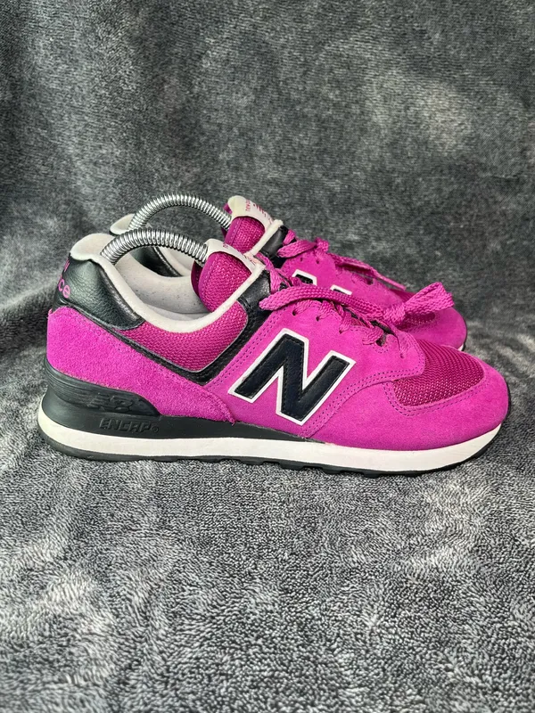 New Balance 574 Classic Women's Size 8 Magenta Pink Purple Suede WL574LSC⁠ - Image 3
