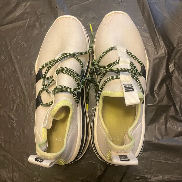 Ugg Lace Runner Wedge Sneakers - Women Size 7 - White - Image 5