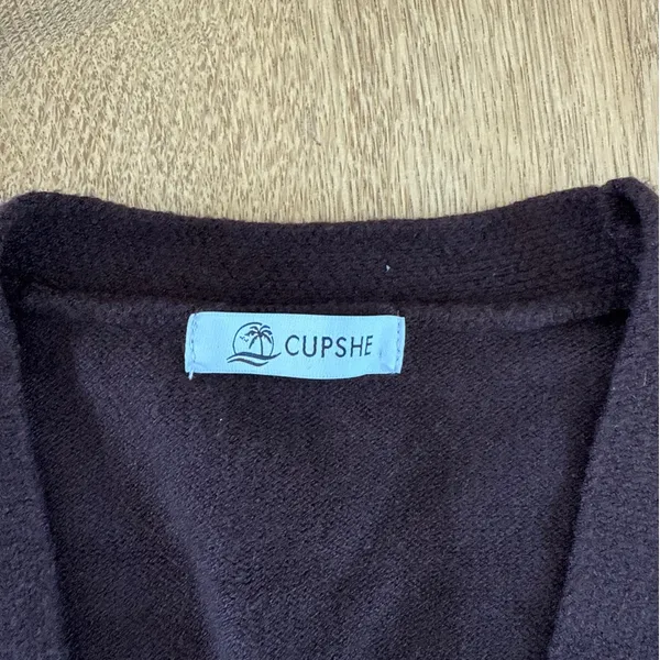 Cupshe Cardigan Effortless Confidence Size XS Brown Gold - Image 3