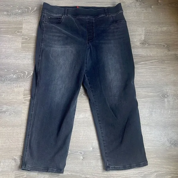 Spanx Straight Leg Jeans, Black - Image 2