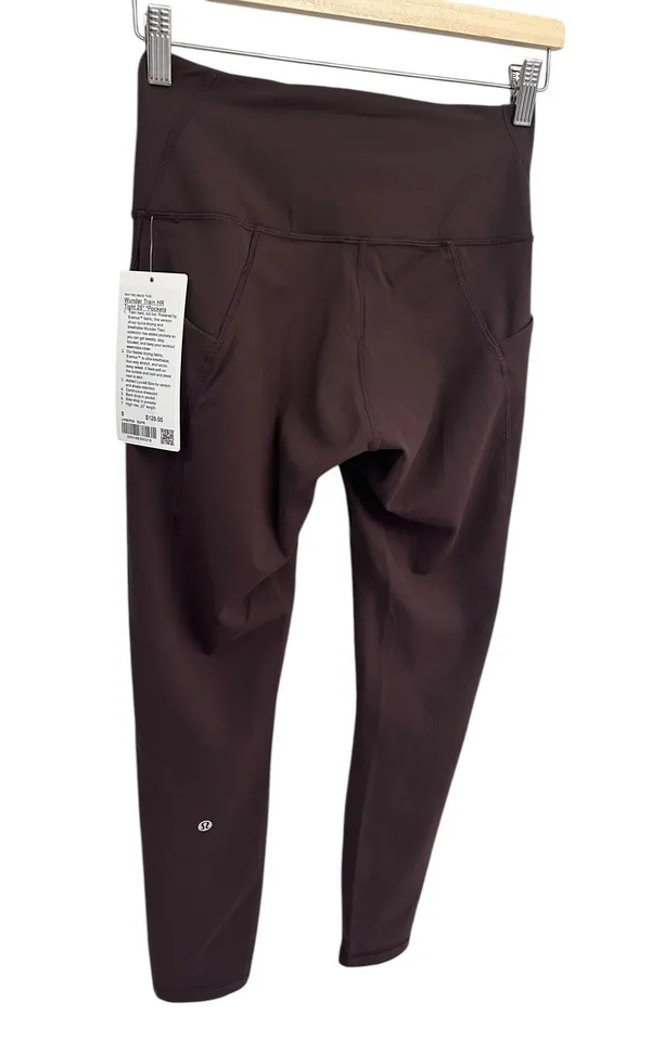 Lululemon Wunder Train High-Rise Tight with Pockets 25" Espresso Size 8 NWT - Image 8
