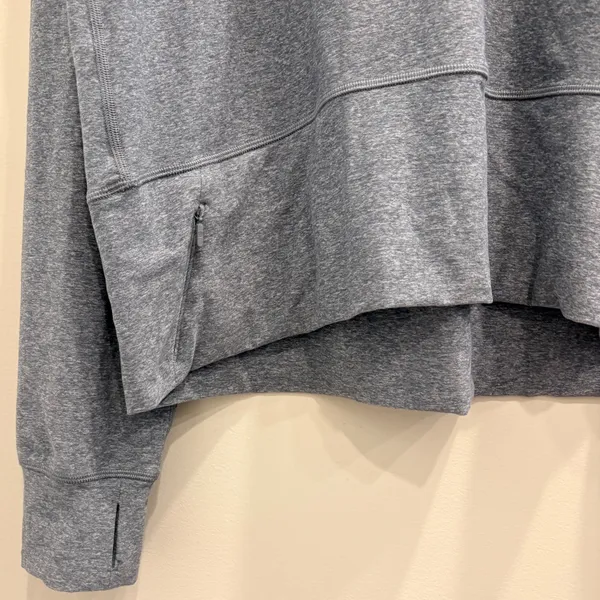 Lululemon Ready to Rulu‎ Pullover Funnel Neck Heathered Asphalt Grey 12 Sporty - Image 6