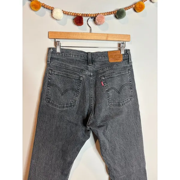 Levi's washed black Wedgie jeans - Image 5