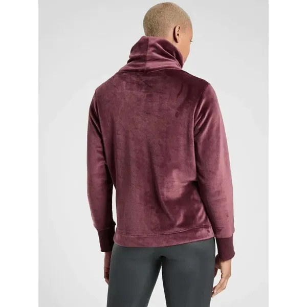 Athleta Double Cozy Karma Funnel Neck Burgundy Boxy Fit Medium - Image 12