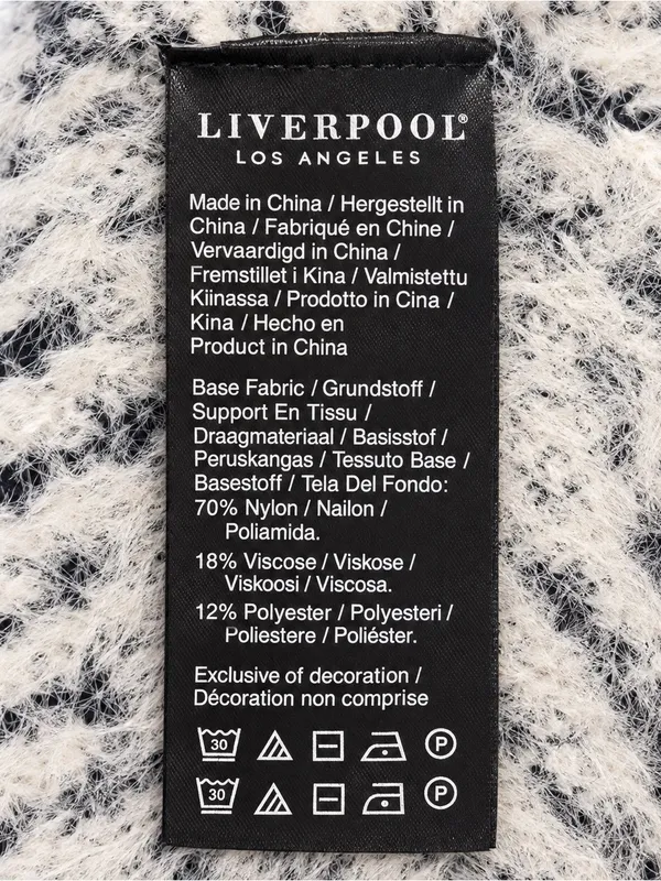 Liverpool Los Angeles Fuzzy Geometric Houndstooth Coatigan Cardigan S - Image 6