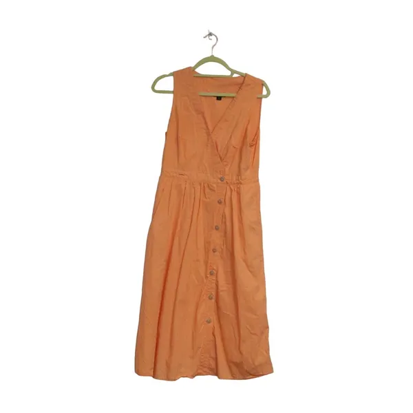 J. Crew Coral Rosina Sleeveless Midi Wrap Dress Sz 10 - Image 2