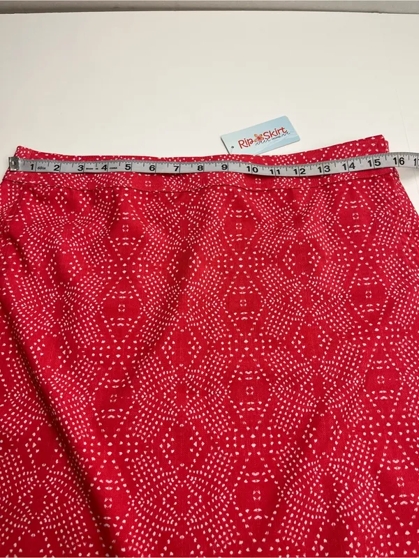 RipSkirt‎ Hawaii Boho Teaberry Pink Red Skirt Hook & Loop Medium Vacation NEW - Image 5