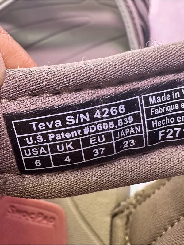 Teva Women's Gray and Pink Strappy Outdoor Sandals - Image 10