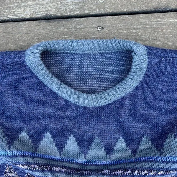 Vintage Purple/Blue Diamond Argyle Sweater Knitwear - Image 3