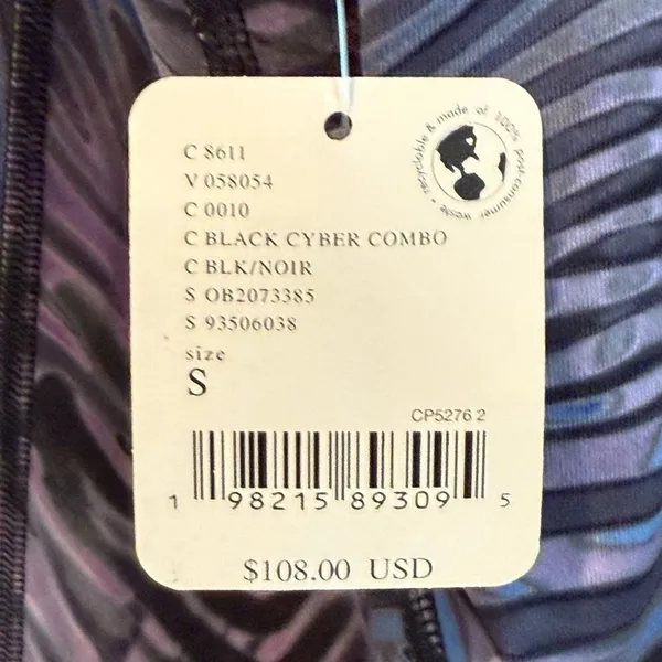 FP Movement Hit‎ The Slopes Quarter Zip Top Black Cyber Combo Abstract Womens S - Image 8