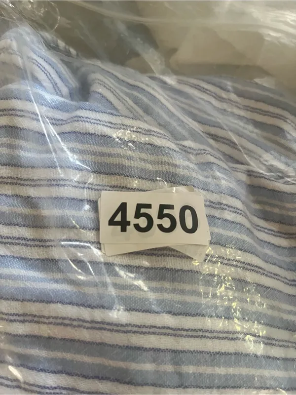100% Cotton Blue White Striped Midi Dress XS Euro Summer Coastal Resort Beach - Image 8