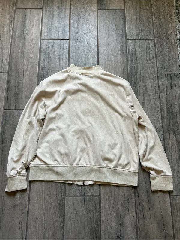Women's Cream Bomber Jacket Size undefined - Image 4