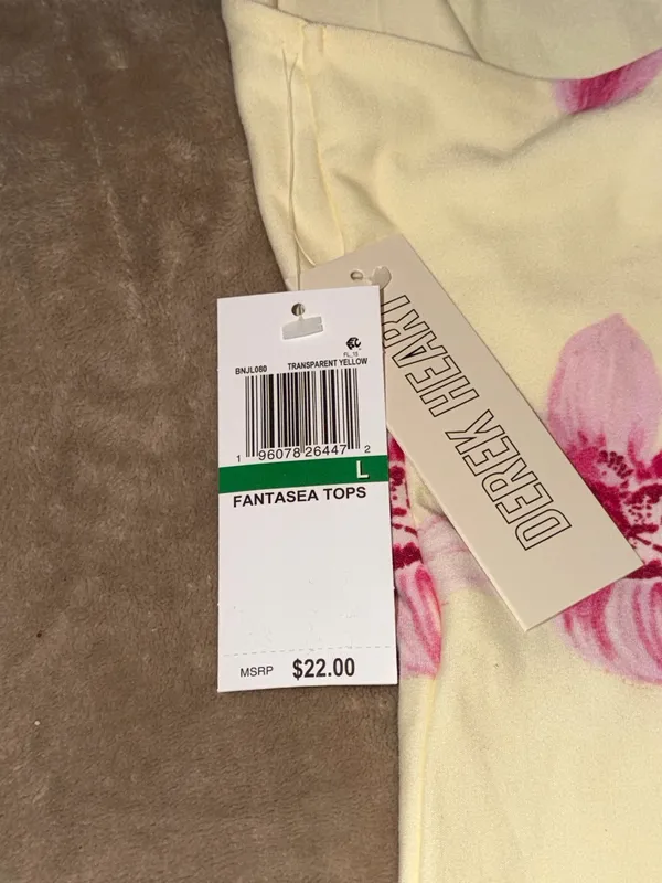 Derek Heart Cream Pink Floral Tie-Back Halter Crop Top - Image 3