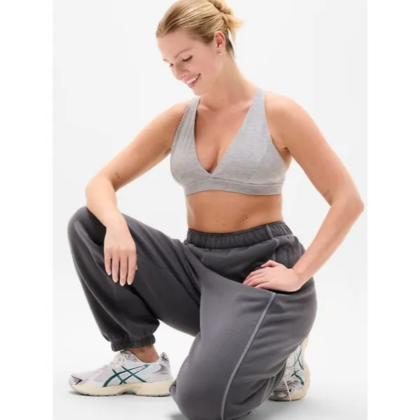 New Athleta S Softluxe Sport Bra Light Grey Heather Small Cup A-C - Image 4