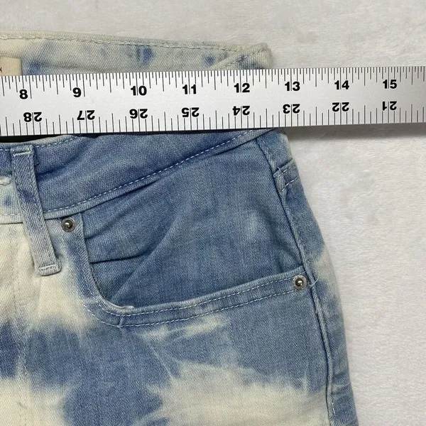 Levi's Jeans Womens 27 721 High Rise Skinny Ankle Acid Wash‎ Raw Hem - Image 2