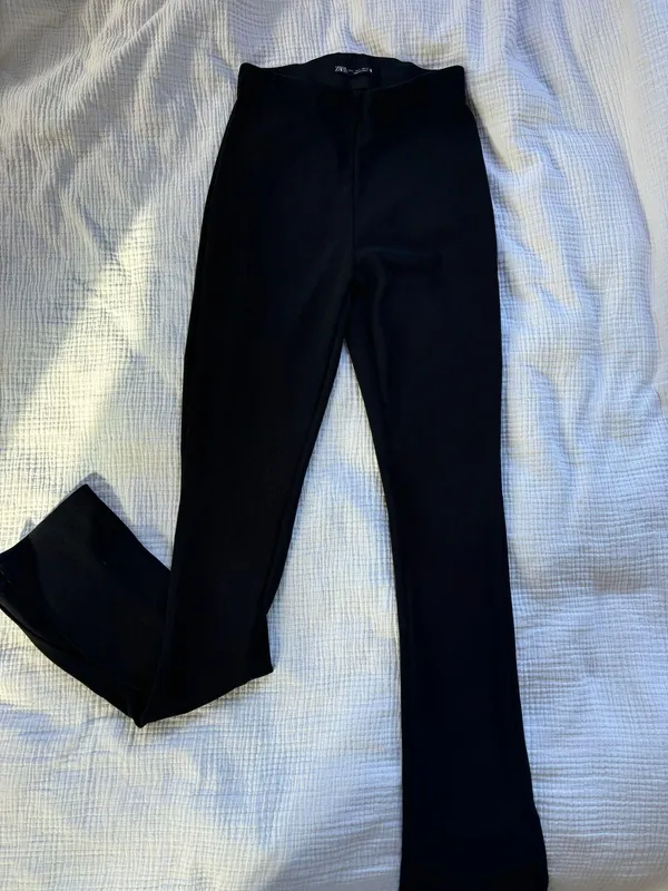 ZARA Flare Leg Black Pants - Image 2
