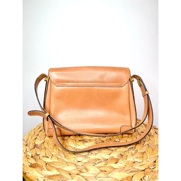 Vintage Gucci Purse GG camel box calf leather shoulder bag gold-tone hardware - Image 2