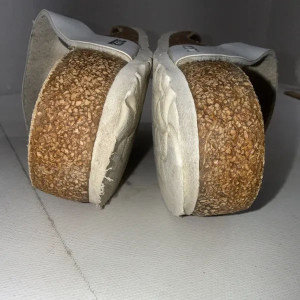 Birkenstock‎ White Leather Gorpcore Outdoor Nature Gizeh Sandals Women's Size 9 - Image 7