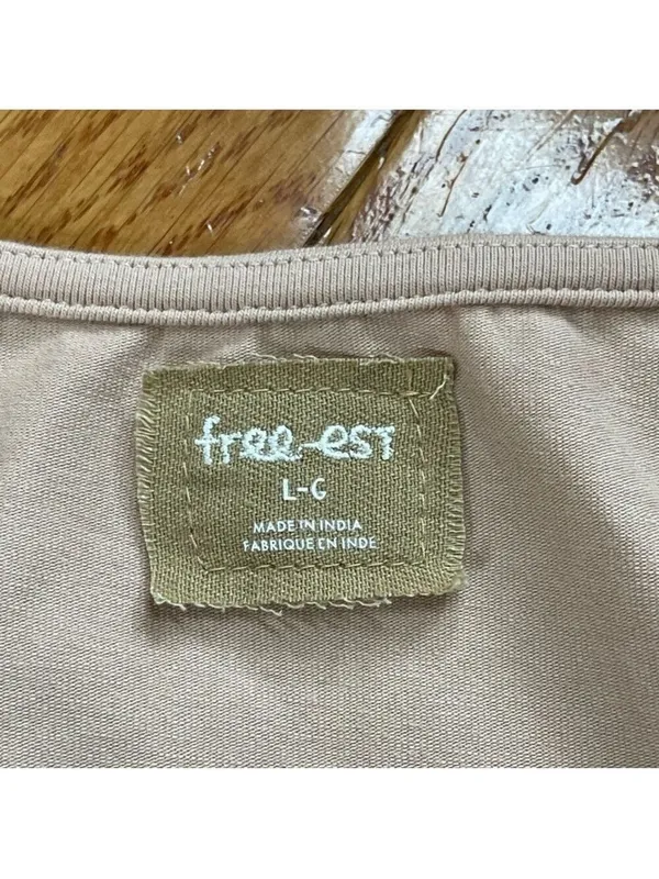 Free People Onda Dropped waist Long Sleeve Stretch Cotton Dress Square neck Sz L - Image 12
