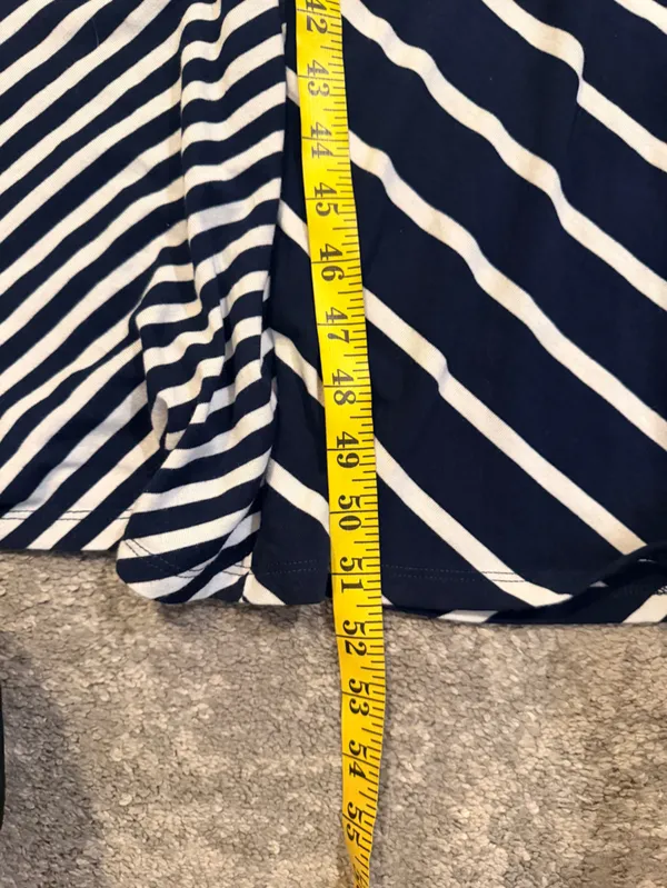 Maurices Navy and White Striped Dress with adjustable straps - Image 7