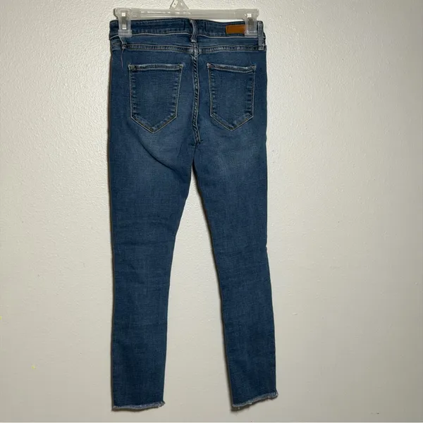 Abercrombie & Fitch Women Harper‎ Low Rise Ankle Distressed Blue Jeans size 0S - Image 5