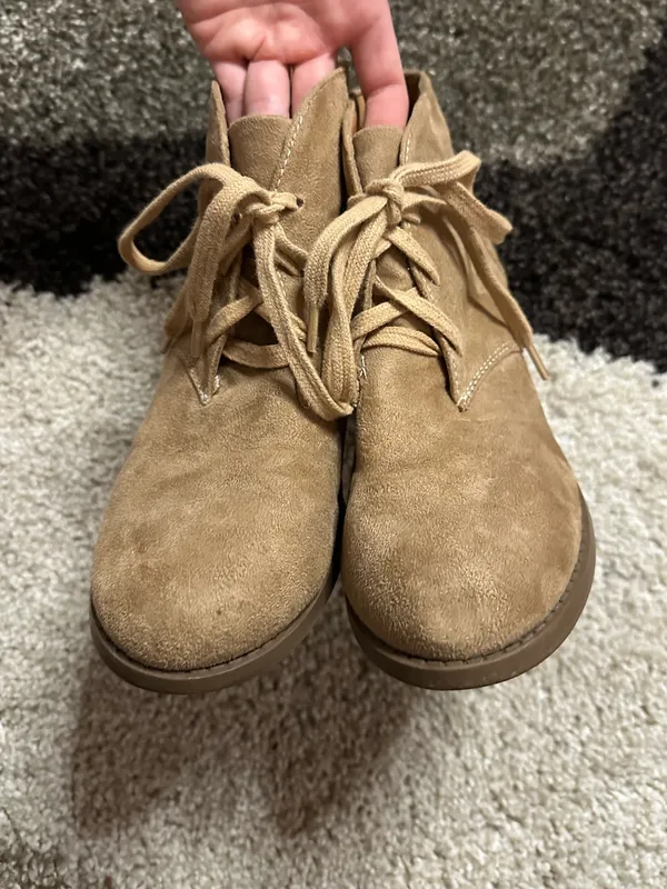 Faux Suede Light Brown Booties Size 9 - Image 2