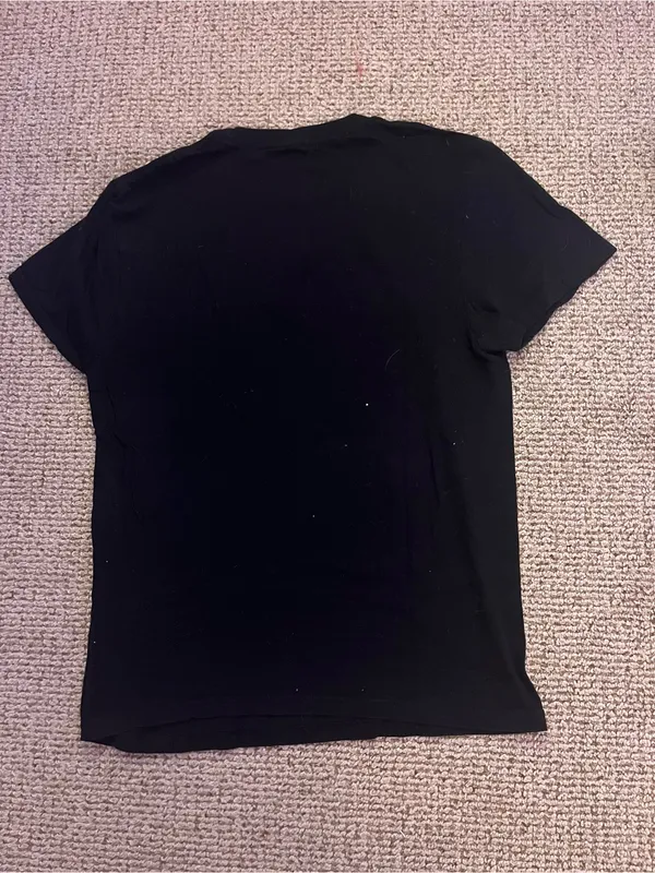 Sabrina Carpenter Black Short-Sleeve Graphic Tee with Red Logo - Image 4