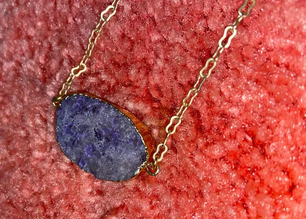 Love Ao Blue Crystal Long Necklace - Image 5