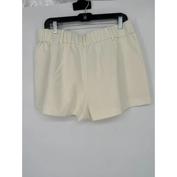 The‎ Drop Dale Suiting Shorts Womens Large Ivory Minimalist Neutral 2" Inseam - Image 5