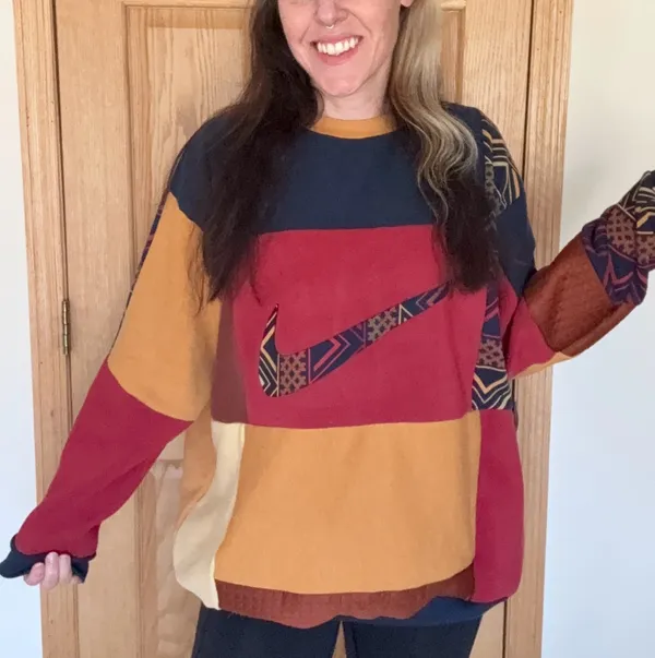 Patchwork sweatshirt Multiple Size XL - Image 2