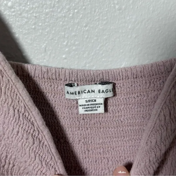 American‎ Eagle Women Tan/Beige Tank Top Peplum Size Small - Image 3