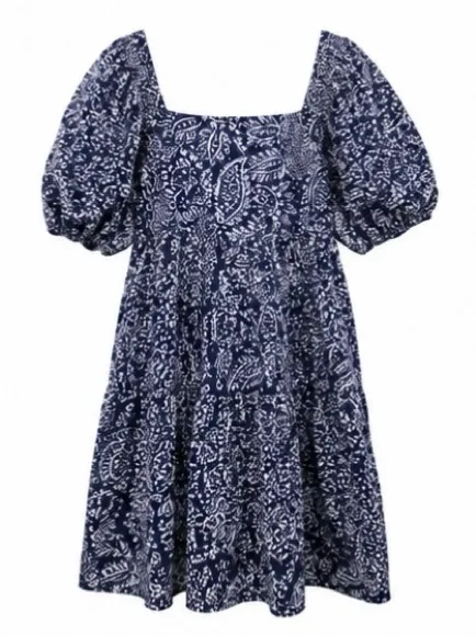 NWT Madewell Paisley Garden puff sleeve babydoll dress size 8 - Image 3