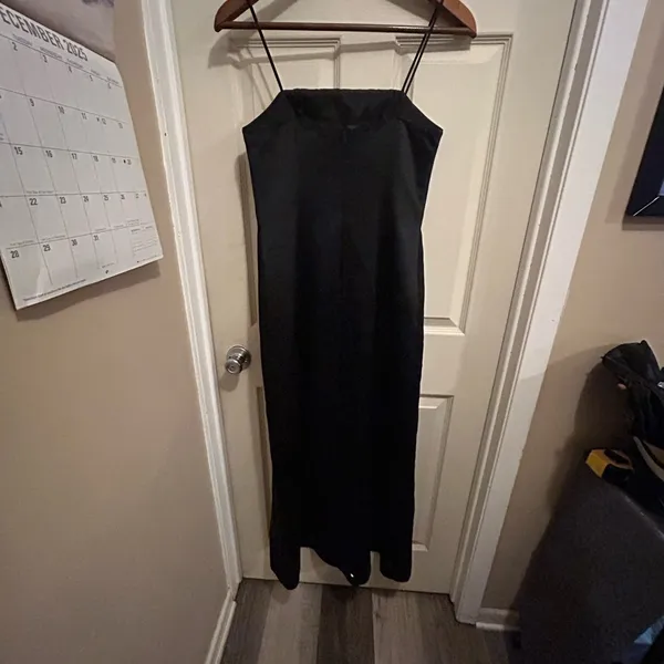 Alex Evenings Black Formal Spaghetti Strap floor length Dress -Size 10 - Image 6